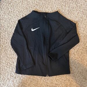 Nike Black Zip-Up Jacket with White Logo